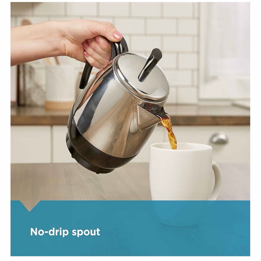 Farberware Stainless Steel Kettle - Silver & Black Accent - Picture 6 of 10